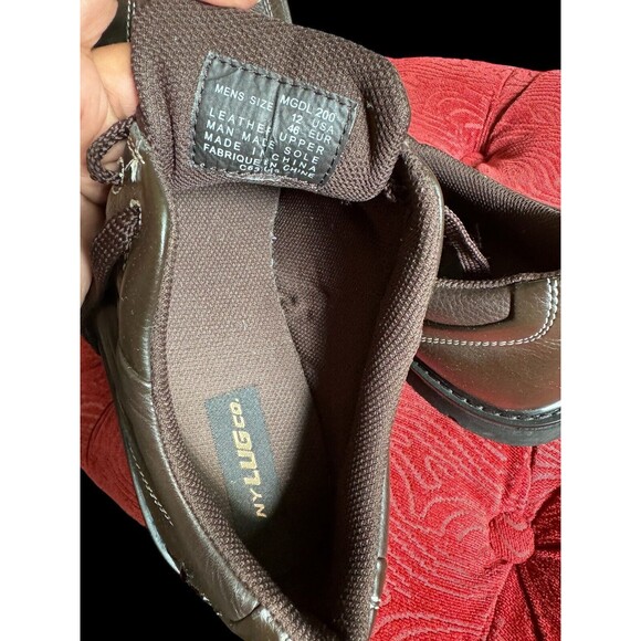 Lugz-Mens Gridlock Brown Leather Shoes MGDL-200 Sz 12 Lace Up - Picture 13 of 13